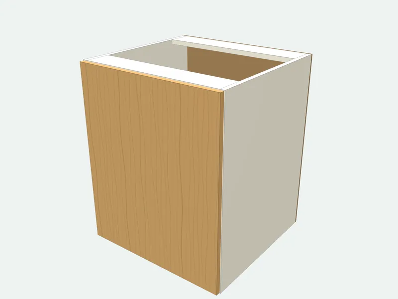 Base cabinet plan in 3D
