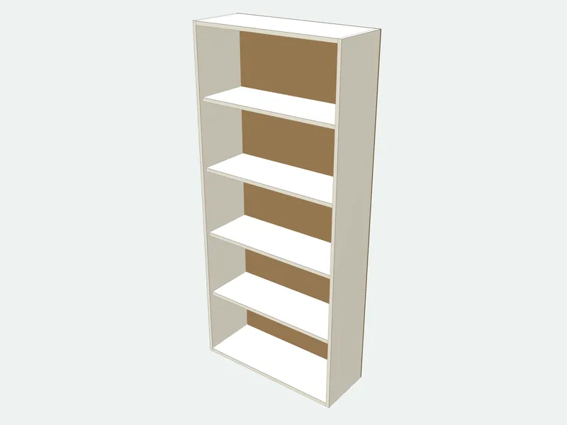 Bookshelf plan in 3D
