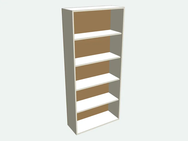 Bookshelf seen from the other side