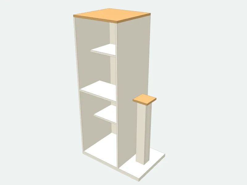 Cat tree plan in 3D