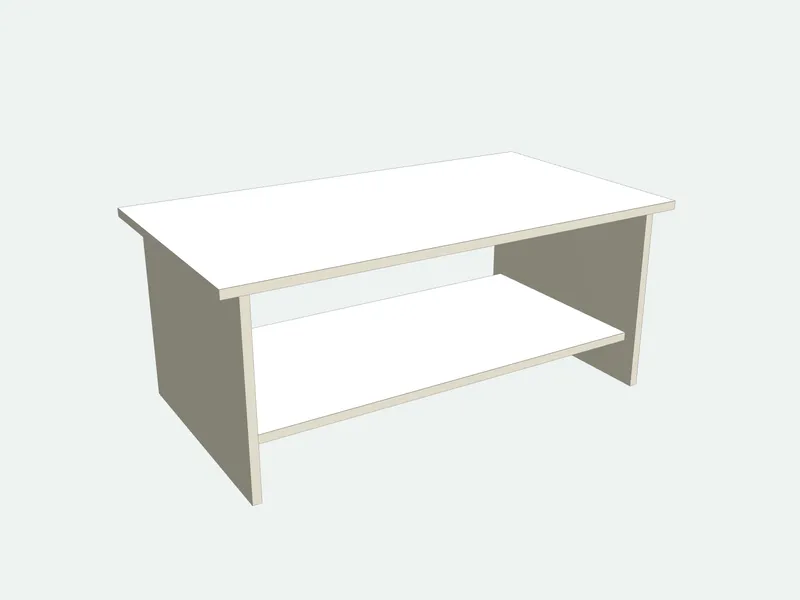 Coffee table seen from the other side