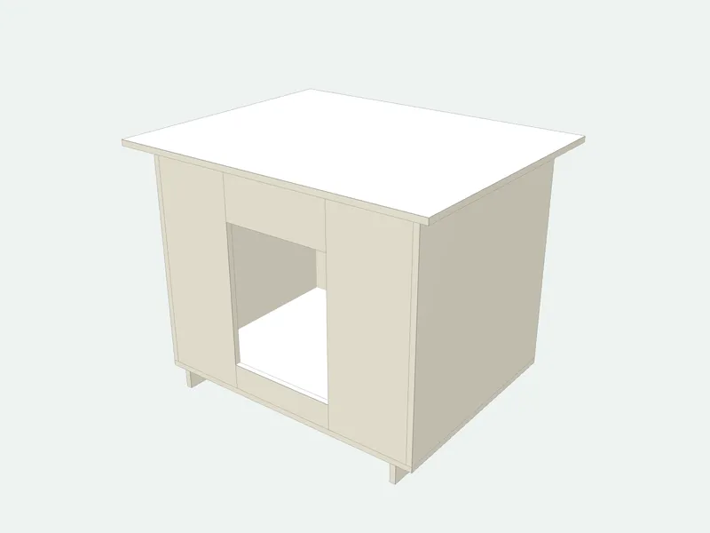 Dog house plan in 3D