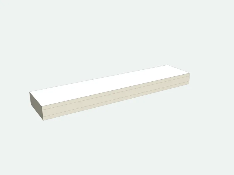 Floating shelf seen from the other side
