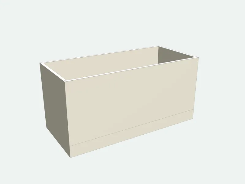 Hope chest with the lid removed