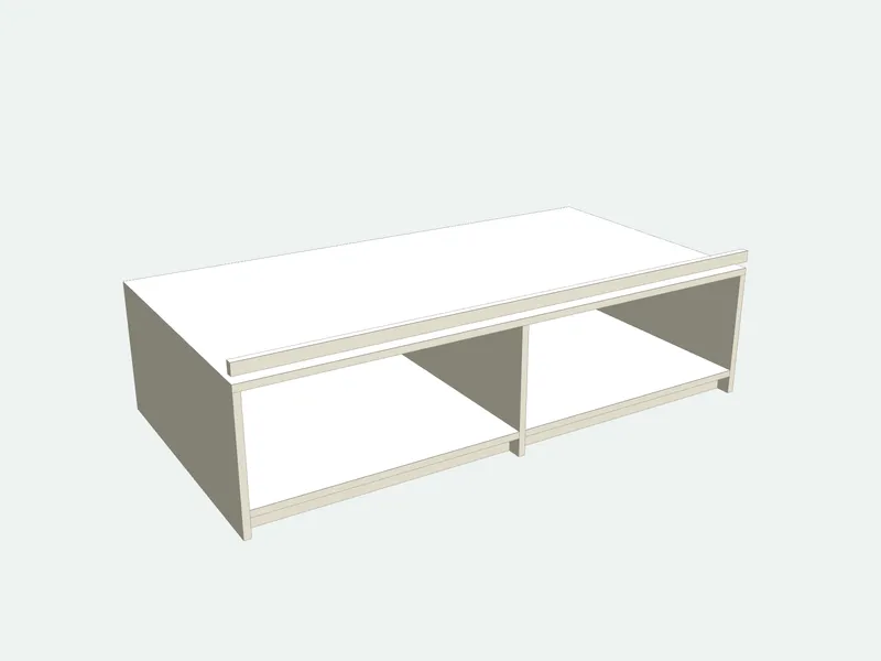 Laundry pedestal with the top removed