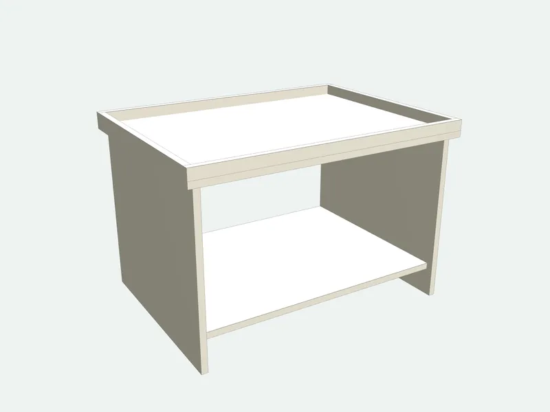 LEGO play table seen from the other side