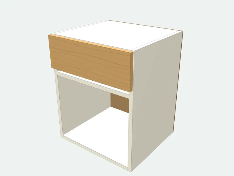 Nightstand plan in 3D