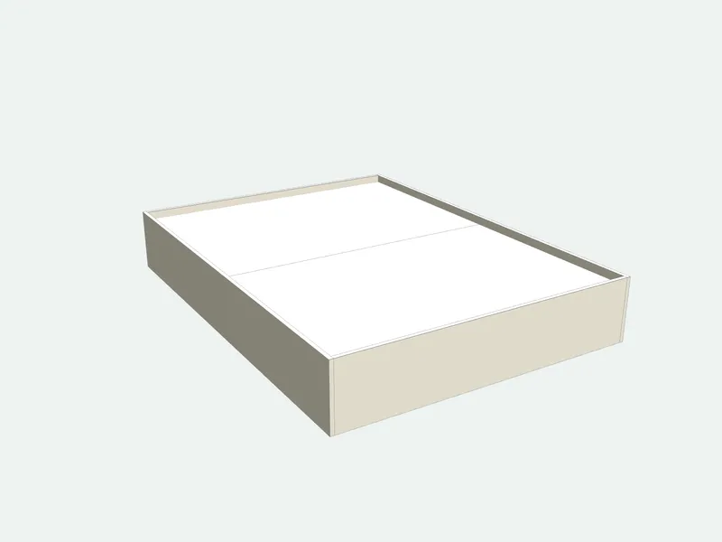 Platform bed seen from the other side