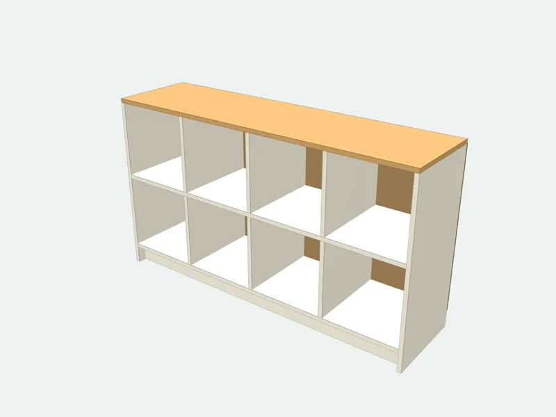 Record storage cabinet plan in 3D