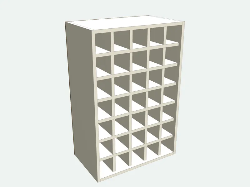 Wine cabinet seen from the other side