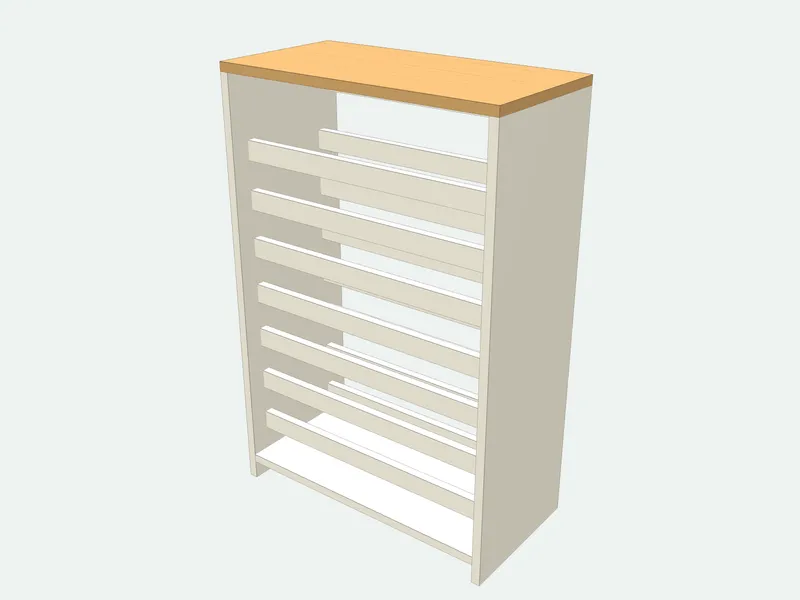 Wine rack plan in 3D